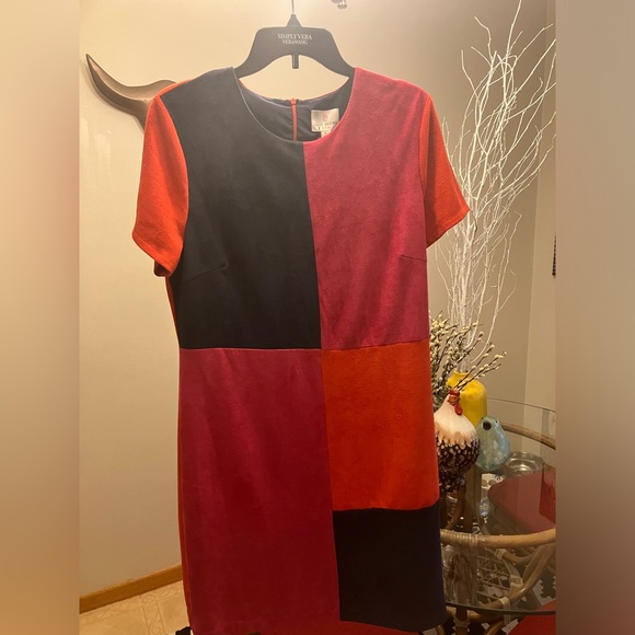 NWT $205 Julie Brown NYC Everest color block sheath shift dress SO SO SOFT Sz XL - Picture 4 of 14